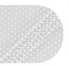 Ovaal transparant tafelzeil met witte stippen