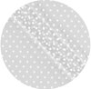 Rond transparant tafelzeil met witte stippen (140cm) 