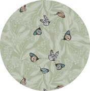 Rond tafelzeil vlindertjes groen (140cm)