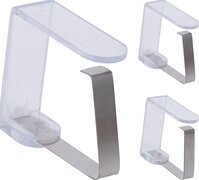 Tafelkleedklemmen transparant (set van 4 stuks)