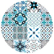 Rond tafelzeil Mediterrane tegels (140cm)
