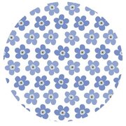 Rond tafelzeil Lola small big flower blauw (140cm)