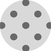 Rond tafelzeil lichtgrijs met zilveren stippen (140cm)