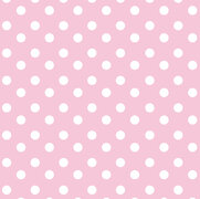 Tafelzeil roze met witte stippen 