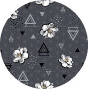Rond tafelzeil geometrische bloem (140cm)