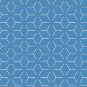 Ovaal tafelzeil geometrisch blauw