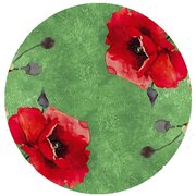 Rond tafelzeil grote klaprozen (140cm)