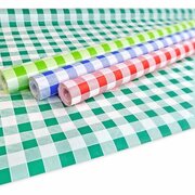 papieren tafelkleed op rol ruitjes donkerblauw