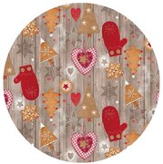 Rond tafelzeil kerst steigerhout(140cm)