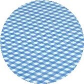 Rond tafelzeil ruitje blauw Paty (140cm)