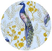 Rond tafelzeil pauw goud (140cm)