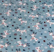 kerst tafelzeil eland blauw