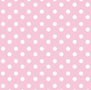 Tafelzeil roze met witte stippen 