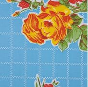 Ovaal Mexicaans tafelzeil rosendal blauw