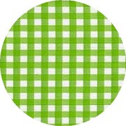 Rond Mexicaans tafelzeil ruitjes lichtgroen (120cm)