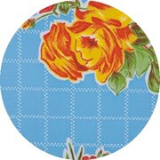 Rond Mexicaans tafelzeil rosendal blauw (120cm)