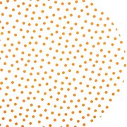 Ovaal Mexicaans tafelzeil polkadot wit met oranje stippen