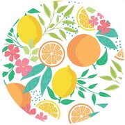 Rond tafelzeil citrus light
