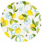 Rond tafelzeil lemon & lime (140cm)  