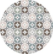 Rond tafelzeil vintage circles (140cm) 
