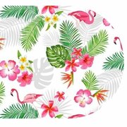 Ovaal tafelzeil flamingo wit