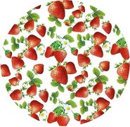 Rond tafelzeil aardbeien (140cm) 
