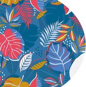 Ovaal tafelzeil funcky leafs blue