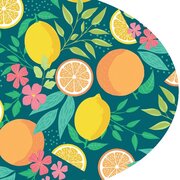 Ovaal tafelzeil citrus dark