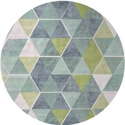 Rond tafelzeil abstracte honingraat groen (140cm)
