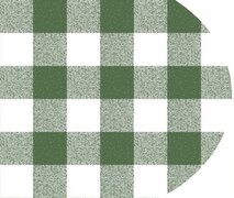 Ovaal tafelzeil olijfgroen ruitje
