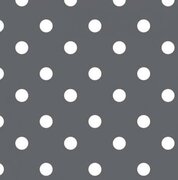 Tafelzeil donkergrijs met witte stippen 