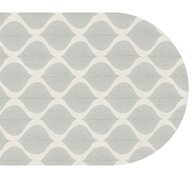 Ovaal tafelzeil grijs leaf 