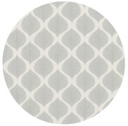 Rond tafelzeil grijs leaf