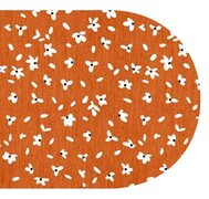 Ovaal wasbaar gecoat tafelzeil Celia terracotta