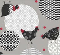 Tafelzeil stippen en kippen