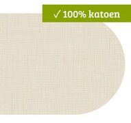 Ovaal wasbaar gecoat tafelzeil Texture beige
