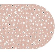 Ovaal wasbaar gecoat tafelzeil Celia zalm