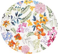 Rond tafelzeil wilde bloemen (140cm)