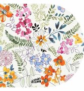 Ovaal tafelzeil wilde bloemen