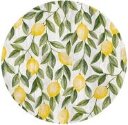 Rond tafelzeil vintage citroenen  (140cm)