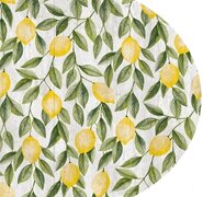 Ovaal tafelzeil vintage citroenen