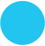 Rond tafelzeil effen licht blauw (140cm)