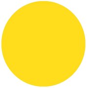 Rond tafelzeil effen geel (140cm)