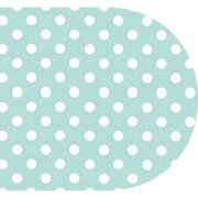 Ovaal tafelzeil lichtblauw met stippen