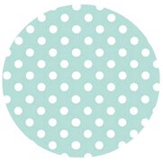 Rond tafelzeil lichtblauw met stippen (140cm)