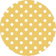 Rond tafelzeil Dottie geel (140cm)
