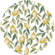 Groot rond tafelzeil citroenen (160cm) 