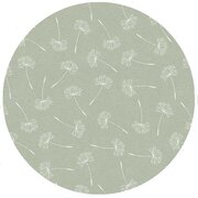 Groot rond tafelzeil pluizenbloem oud groen (160cm) 