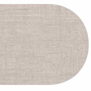 Ovaal wasbaar gecoat tafelzeil Texture Vison taupe 
