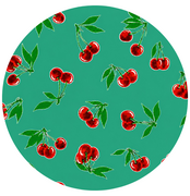 Rond Mexicaans tafelzeil kersen groen (120cm)